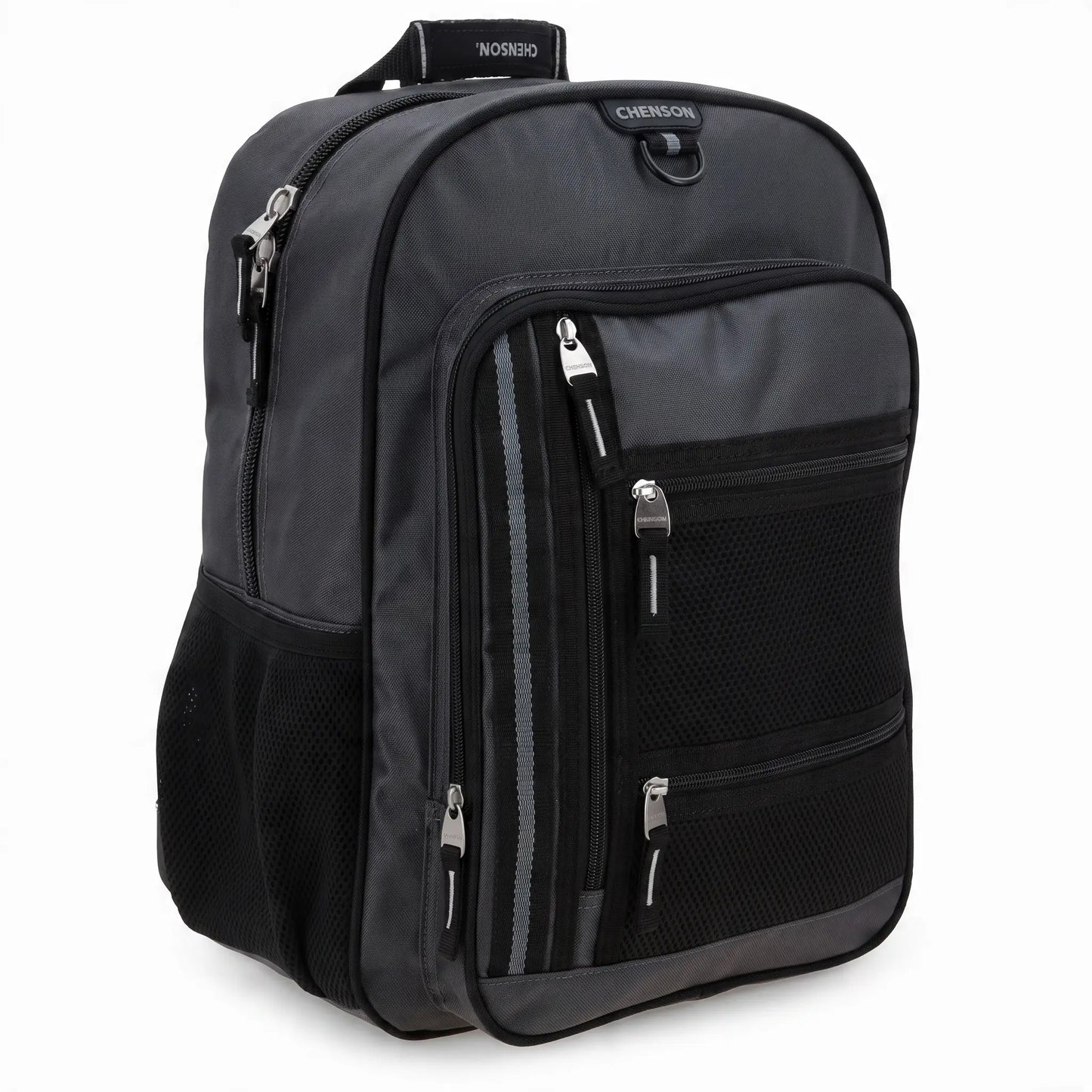 Mochila Gris Chenson Chey26 | Porta Lap & Tablet 10" | Amplio Espacio y Organización
