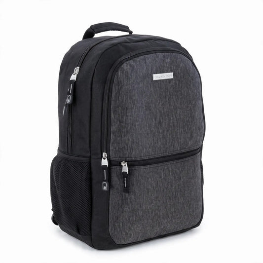 Mochila Grande Chenson Pro Para Hombre Heri Negro Con Porta Laptop De Hasta 15".