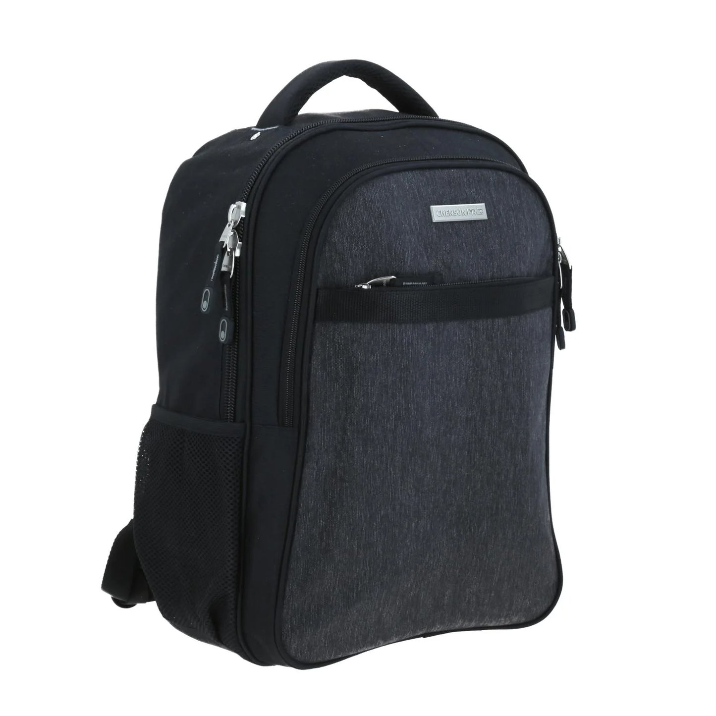 Mochila Grande Chenson Pro Para Hombre Heri Negro Con Porta Laptop De Hasta 15".